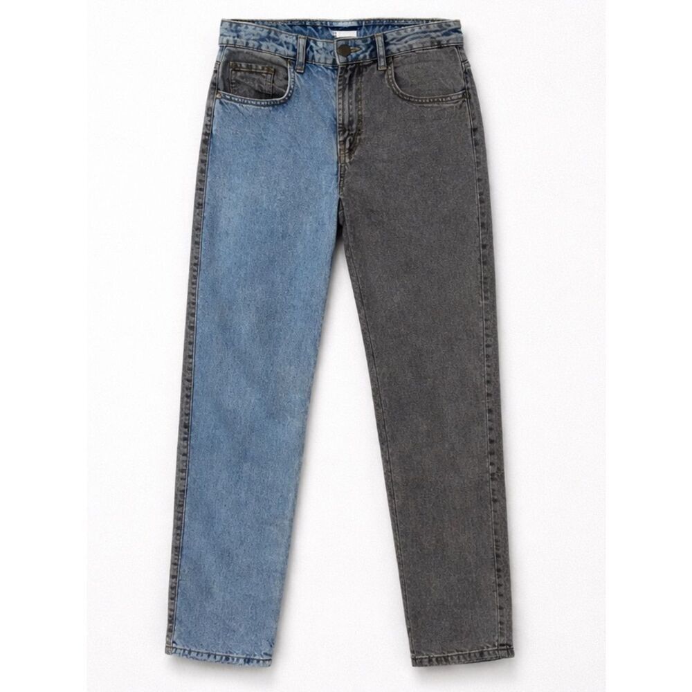 One Teaspoon Trucker style Blue and gray straight leg jeans size 26